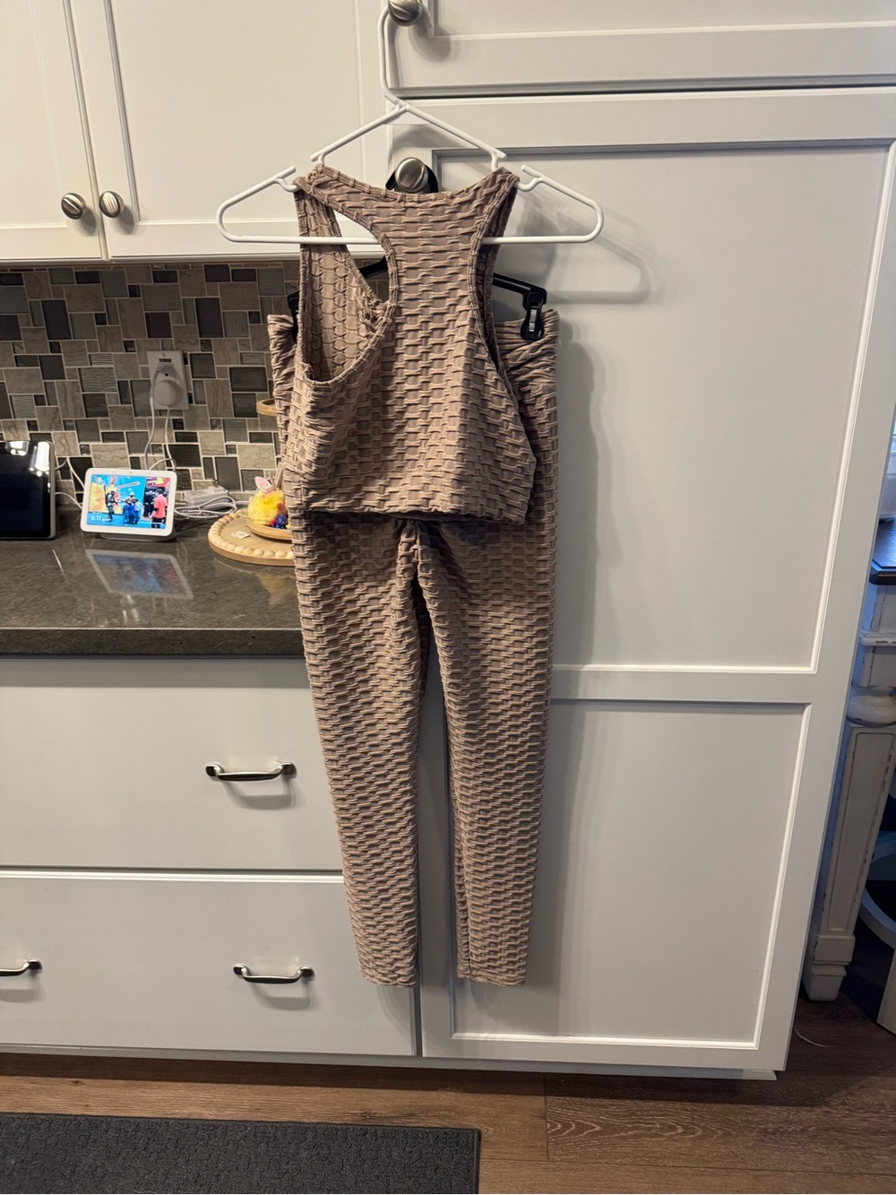 Women’s Textured Taupe Active Jumpsuit